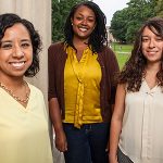 Pictures of three first-generation graduate students at Carolina.