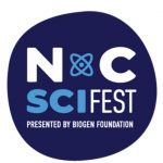 NC Science Festival Logo says "NC Sci Fest: Presented by Biogen Foundation"