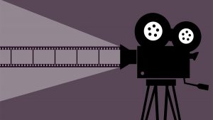 Illustration of film projector