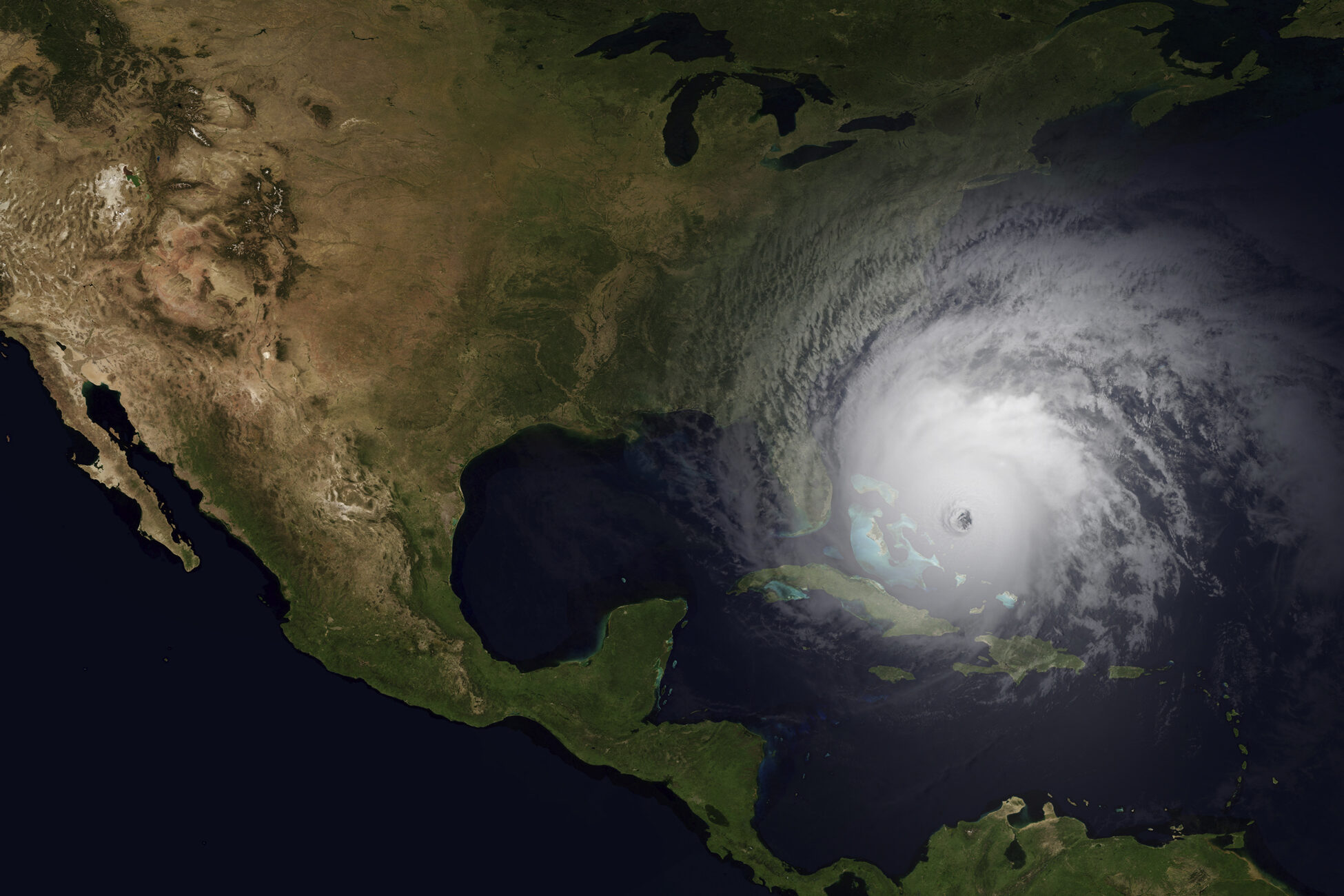 A hurricane that formed in the Atlantic basin heads for the eastern seaboard. (Adobe stock)
