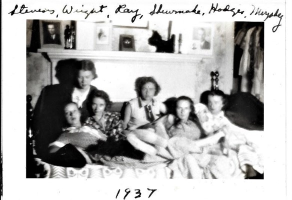 Photo of six women, dated 1937.