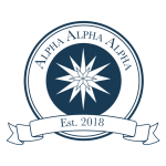 Logo of Tri Alpha says Alpha Alpha Alpha with the year established 2018