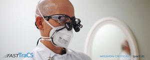 photo of a researcher wearing a n-95 face mask 