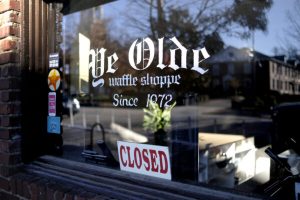 On Dec. 1, a goodbye note on the website and a message on the diner’s voicemail thanked customers of Ye Olde Waffle Shoppe for decades of memories. (Grant Halverson ’93)