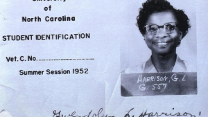 UNC student identification card of Gwendolyn Harrison