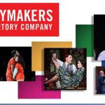 PLayMakers Repertory on red background at the top with the words 2022-2023 season. A collage of photos from past productions is featured.
