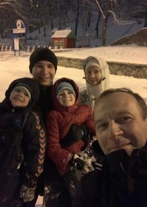 Misha Shvets, upper left, and his father’s family in Ukraine.