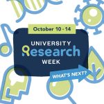 An electronic banner advertising University Research Week