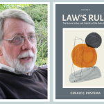Collage: Left: headshot of Gerald Postema; right: book cover orf his new book.
