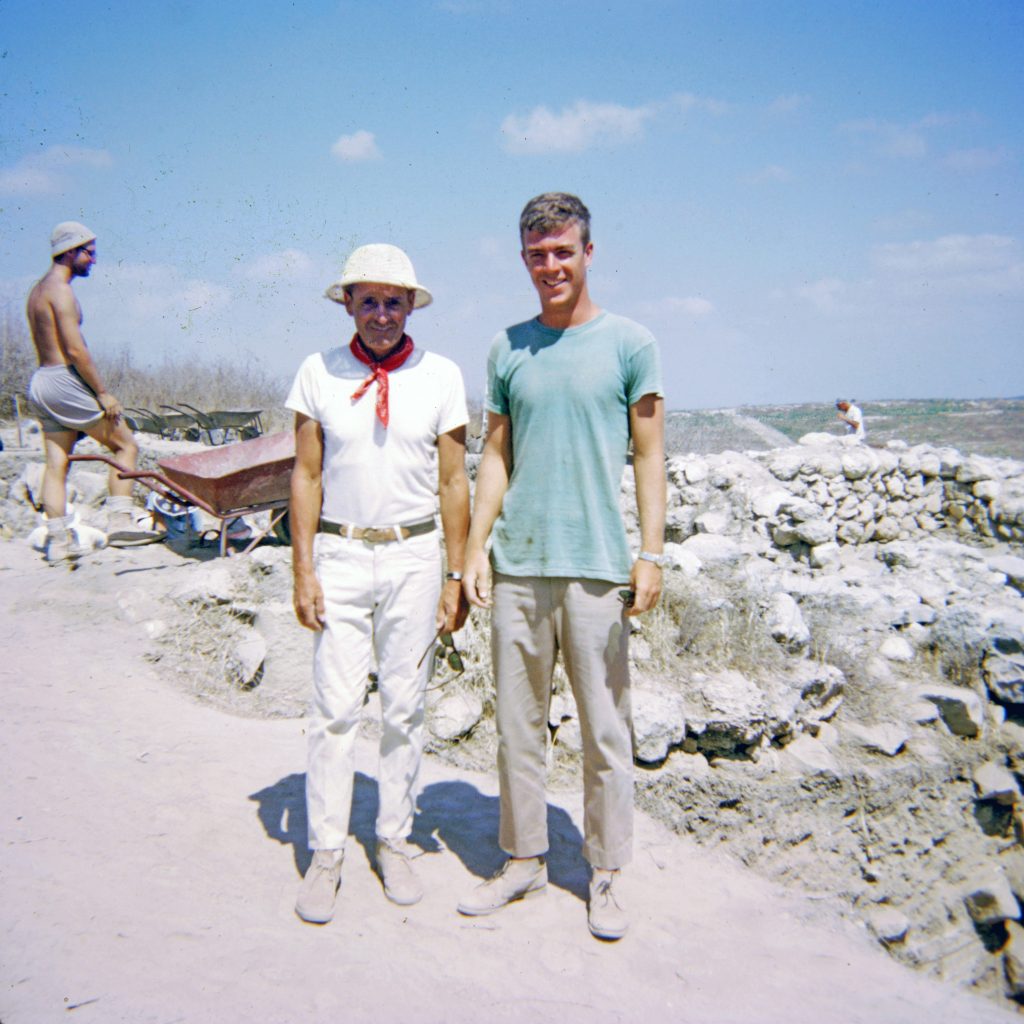 Bernard Boyd (left) and Bill Farthing on an archaeological dig in Israel in 1968. Farthingcredits Boyd’s lectures and mentorship for cementing his interest in religious studies