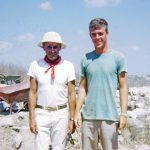 Bernard Boyd (left) and Bill Farthing on an archaeological dig in Israel in 1968. Farthing credits Boyd’s lectures and mentorship for cementing his interest in religious studies