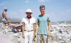 Bernard Boyd (left) and Bill Farthing on an archaeological dig in Israel in 1968. Farthing credits Boyd’s lectures and mentorship for cementing his interest in religious studies