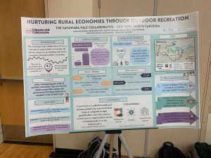 A poster of one of the public policy capstone projects, displayed at a capstone research fair.