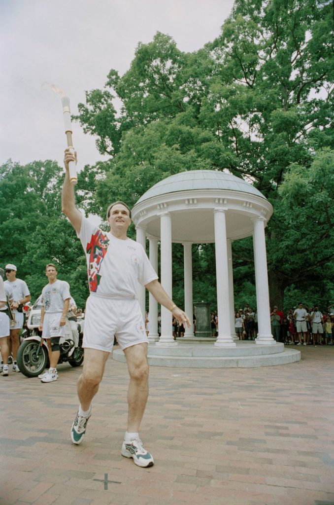 Shaffer was a member of the “Atlanta Nine,” who brought the 1996 Summer Olympics to Atlanta. He chose Carolina as the place he wanted to carry the Olympic Torch. (photo courtesy of the Shaffer family)